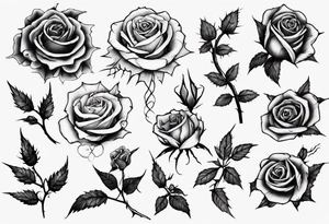 Thorns and roses tattoo idea
