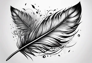 Thin feather tattoo idea