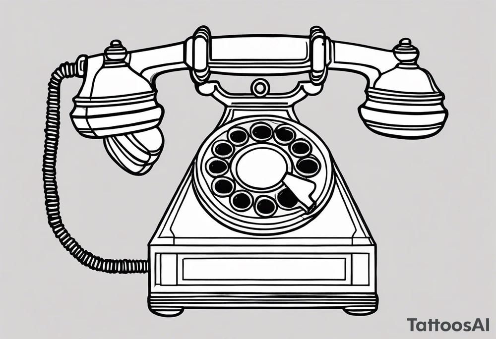 Vintage Telephone tattoo idea