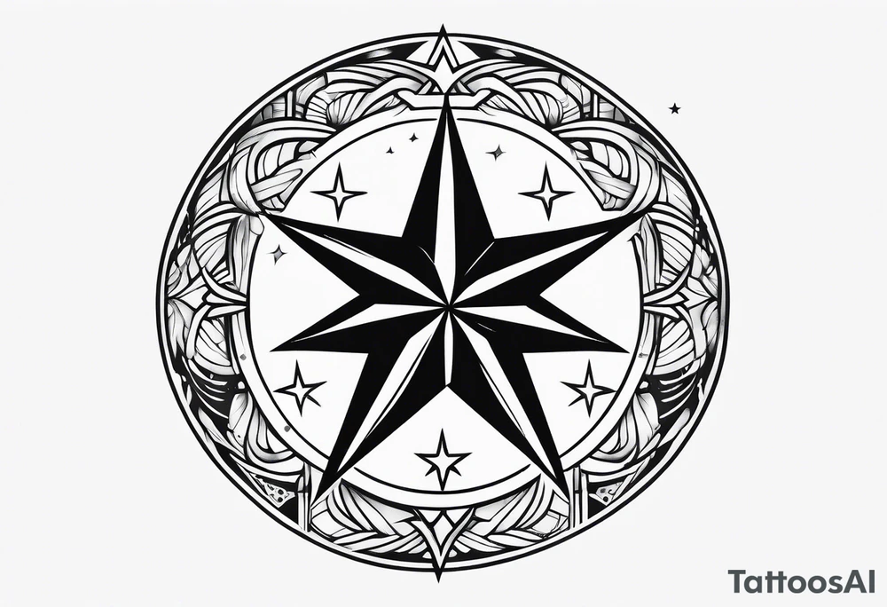 simple star tattoo idea