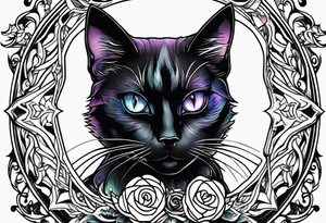 Black cat hocus pocus tattoo idea