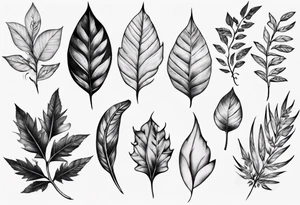leaf tattoo for my shoulder/trap tattoo idea