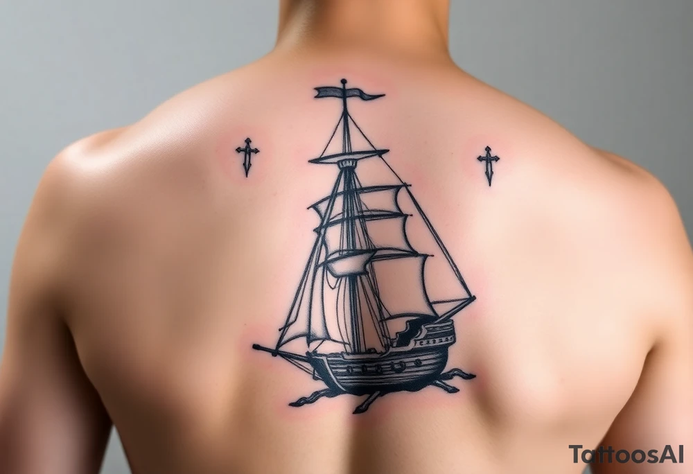 Queen Anne's Revenge tattoo idea
