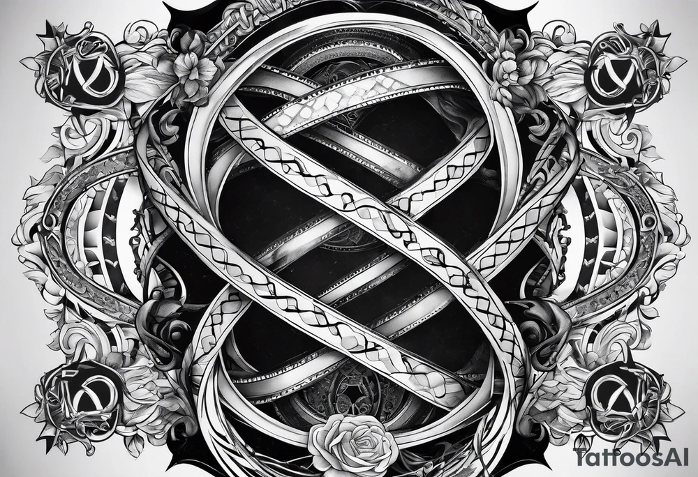 DNA helix 
cards tattoo idea
