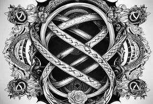 DNA helix 
cards tattoo idea