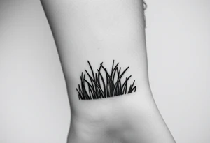 Grass growing from short to long like in a forest tattoo idea