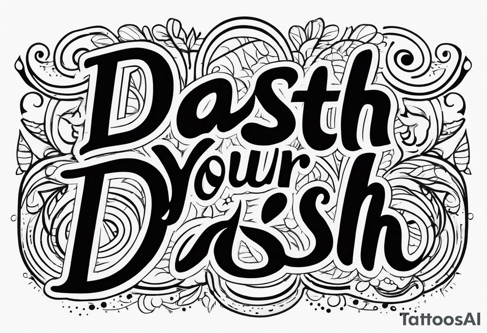 Text that says “-live your dash-“ tattoo idea