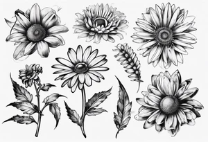 Iron Daisy for men tattoo idea