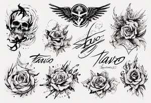 Tavo as a handwritten signature tattoo idea
