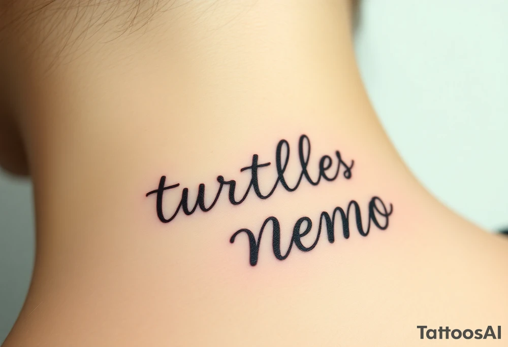 turtles from nemo tattoo idea