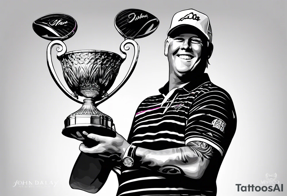 Professional golfer John Daly celebrating winning the Masters in Augusta, GA. tattoo idea