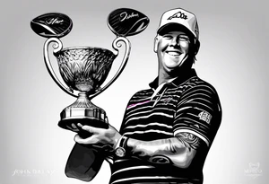 Professional golfer John Daly celebrating winning the Masters in Augusta, GA. tattoo idea