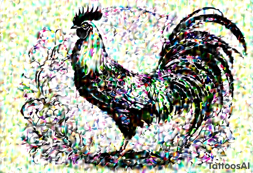 rooster with an ibis tattoo idea