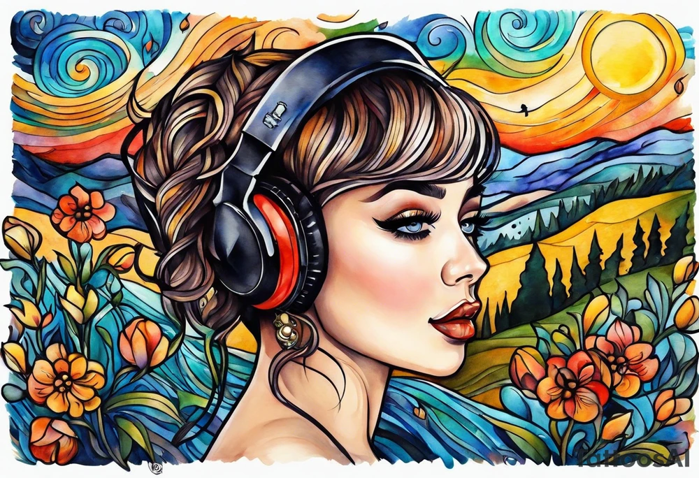 Music, coffee tattoo idea