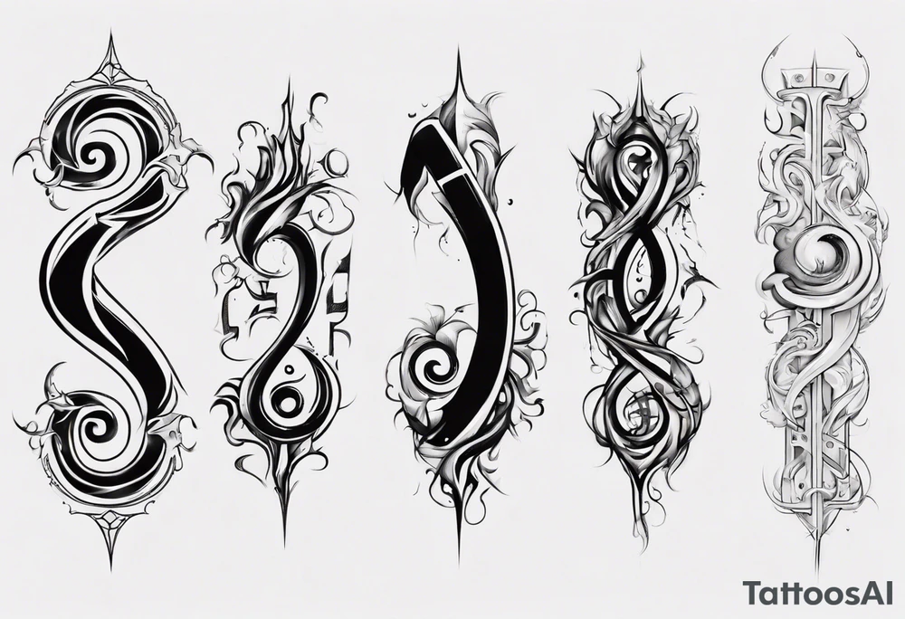 number 9 upside down and right side up connected in the middle. Tall and thin tattoo idea