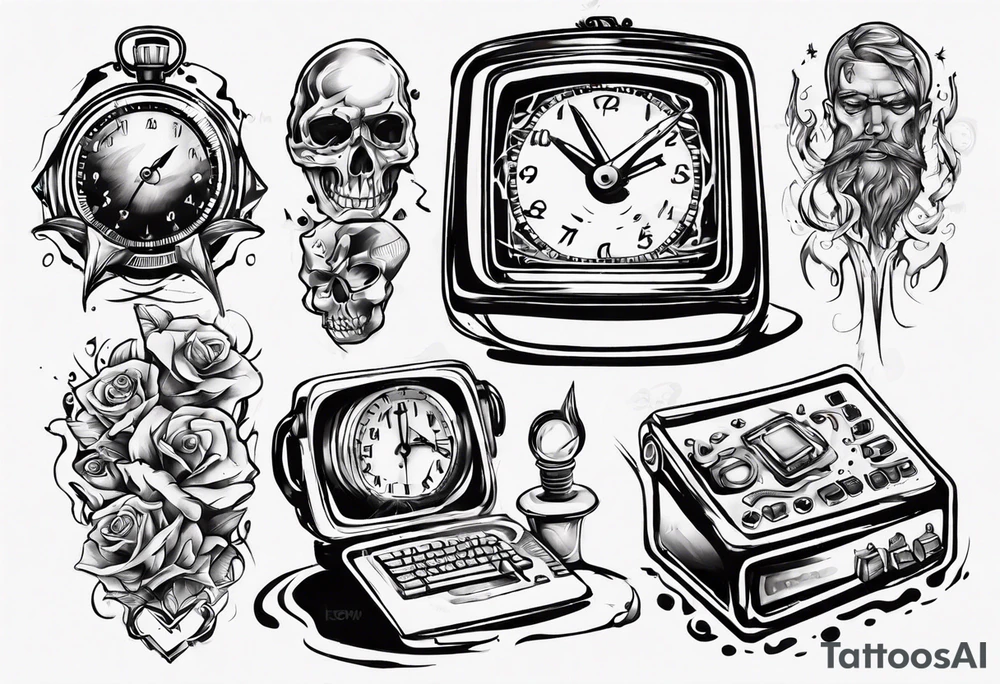 Computer time tattoo idea