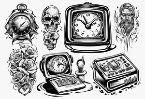 Computer time tattoo idea