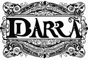 My last name IBARRA in old English with some Chicano designs around it tattoo idea