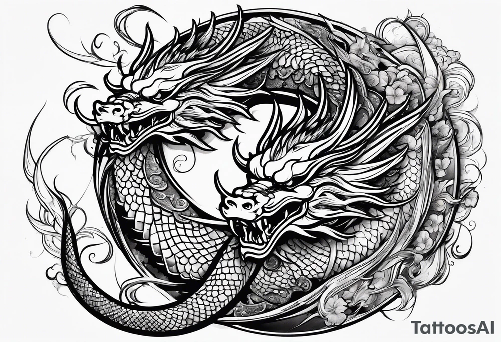 Traditional Chinese Dragon tattoo idea