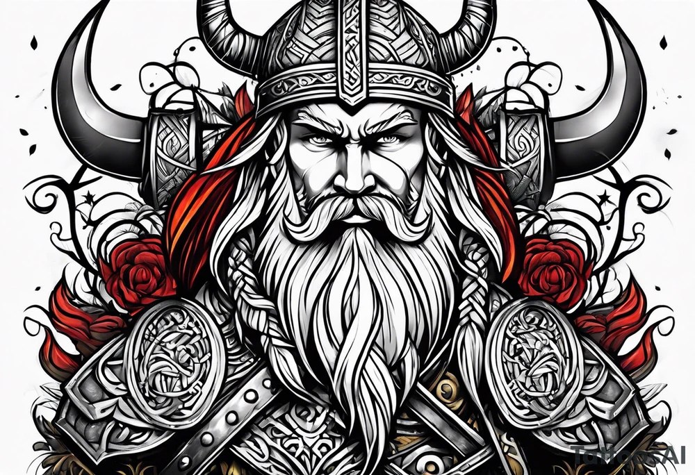 northern viking style tattoo idea