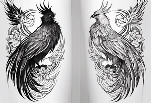 phoenix tattoo on leg tattoo idea