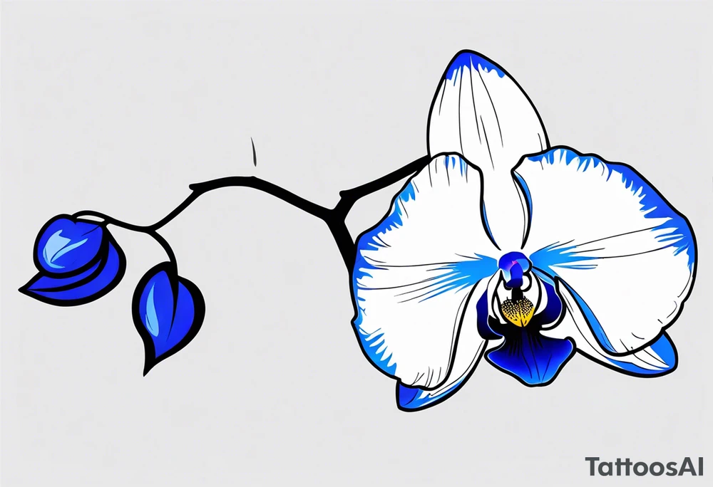Blue orchid tattoo idea