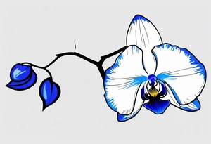 Blue orchid tattoo idea