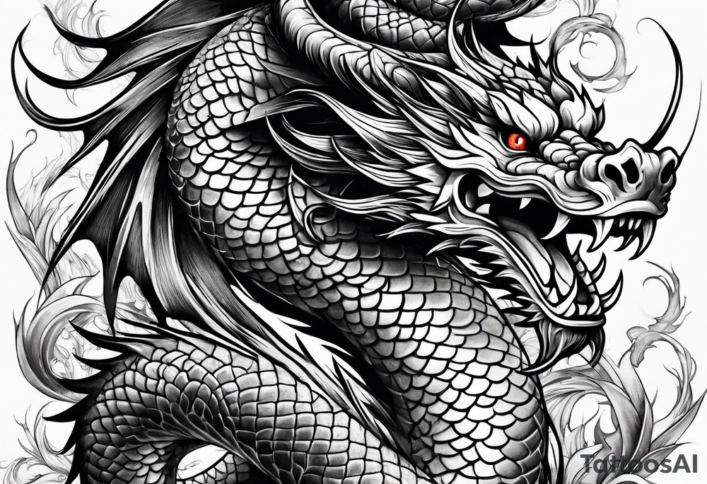 Chinese dragon tattoo idea