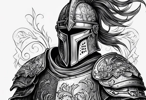 knight with heavy armor tattoo idea