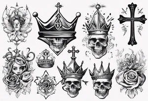 christian crown tattoo idea