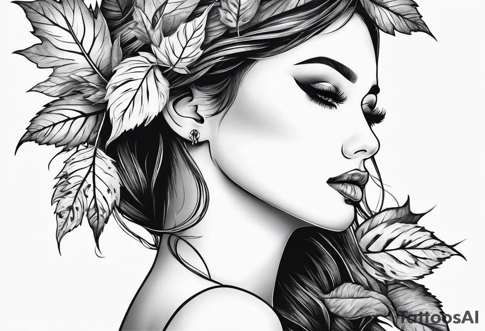dead leaves floating tattoo idea