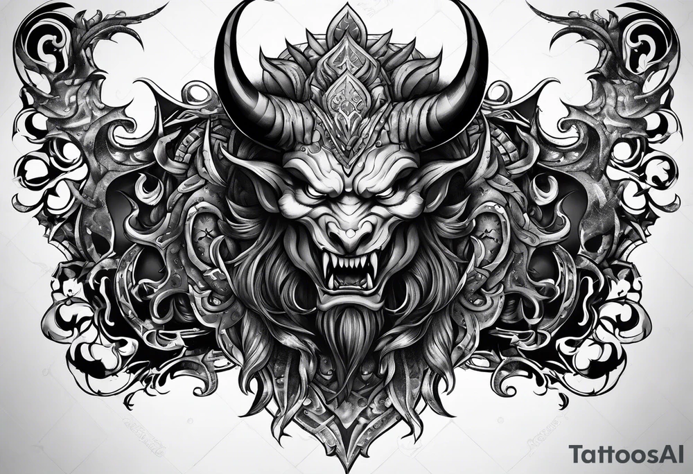 Demon tattoo idea