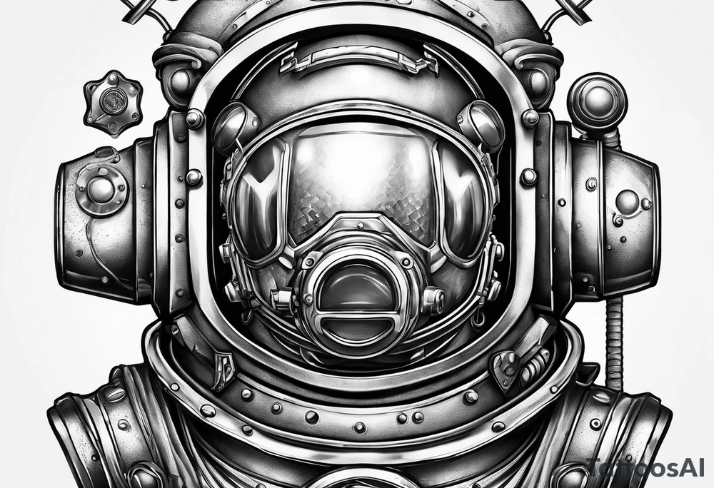 mark v diving helmet tattoo idea
