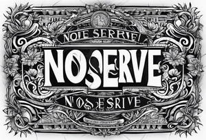 Text "no one servive" tattoo idea