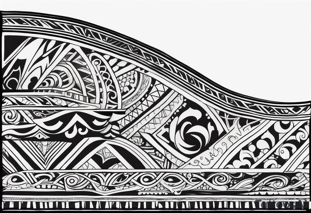 Tribal arm sleeve tattoo idea