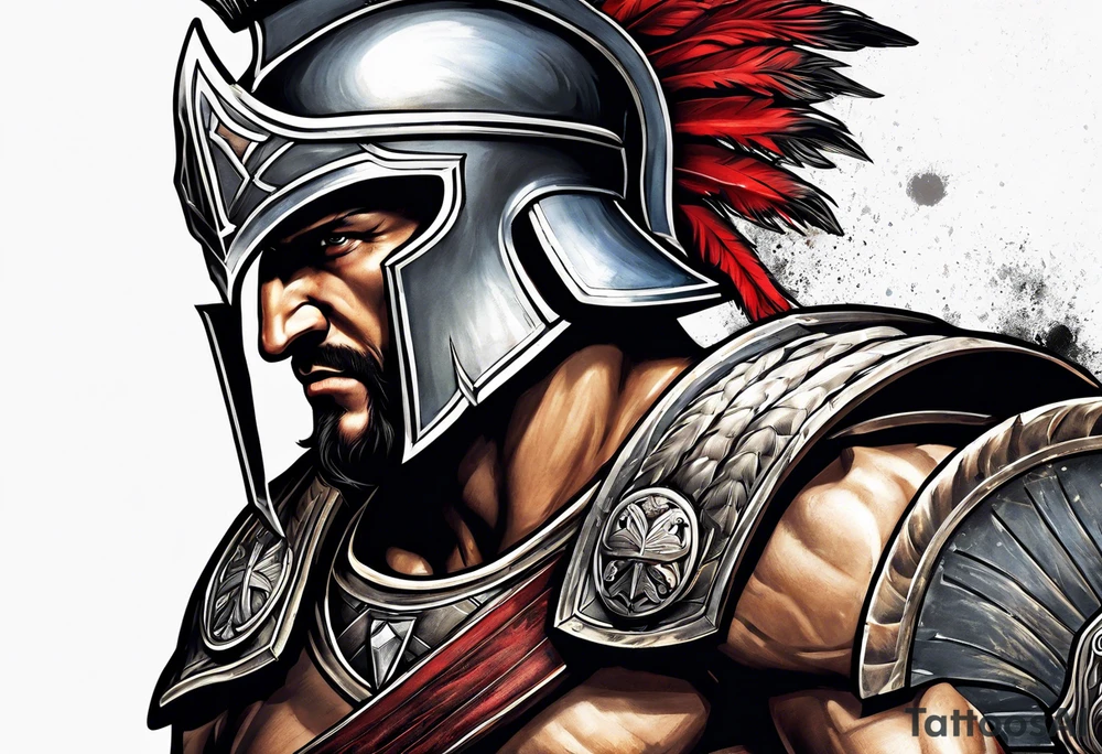 Spartan warrior tattoo idea