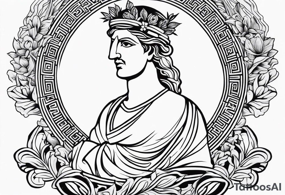 Greek, god, traditional tattoo idea