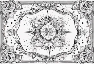 A múltiple constellation small, girly, discrete tattoo combining 3 constellations cáncer, virgo, and scorpio tattoo idea
