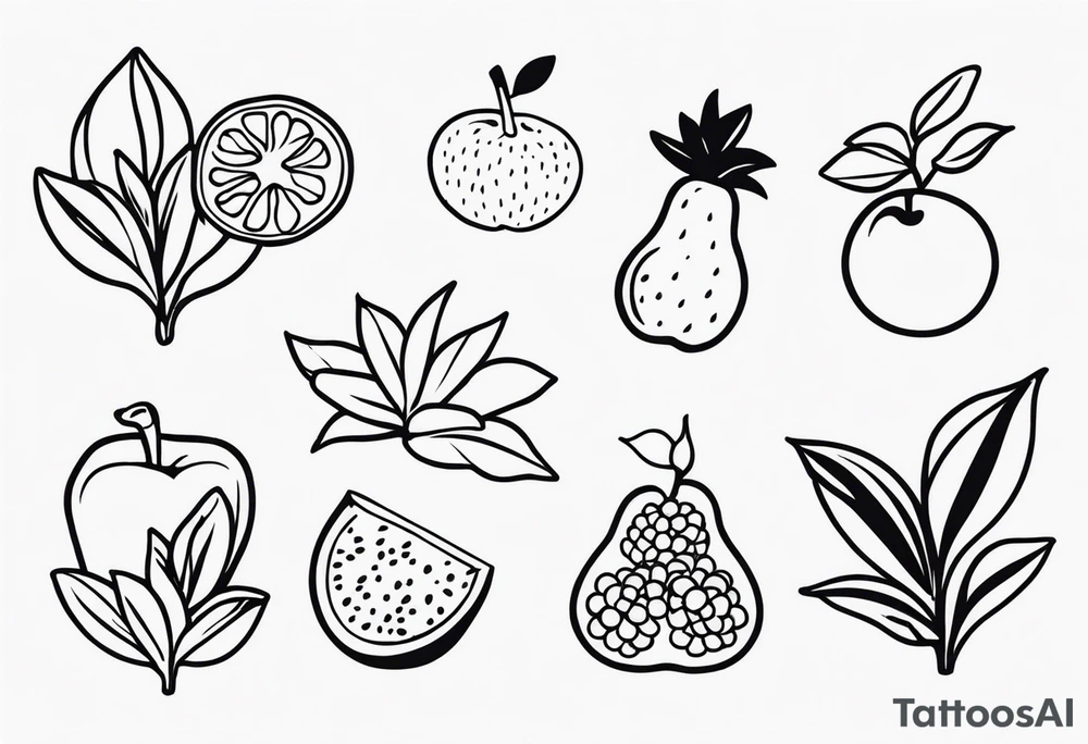 plants WITH FRUIT tattoo idea