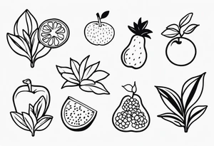 plants WITH FRUIT tattoo idea