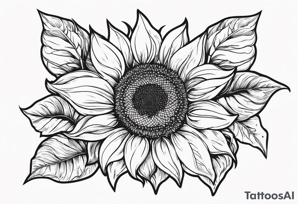 Sunflower chain tattoo idea