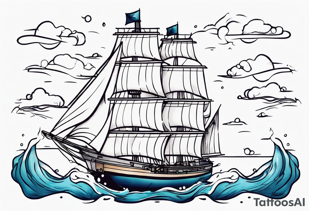 discipline and consistency sea sailor tattoo idea