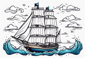 discipline and consistency sea sailor tattoo idea