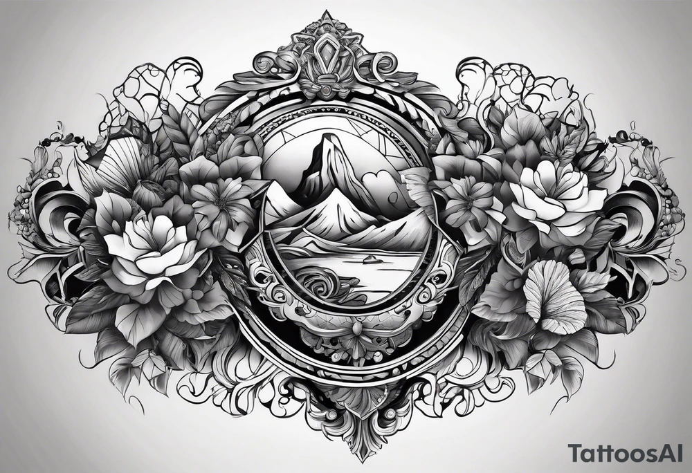 , money, rich arm sleeve tattoo idea