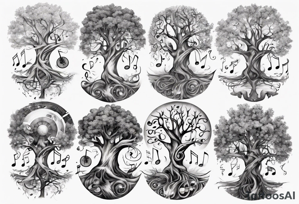 music tree tattoo idea