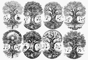 music tree tattoo idea