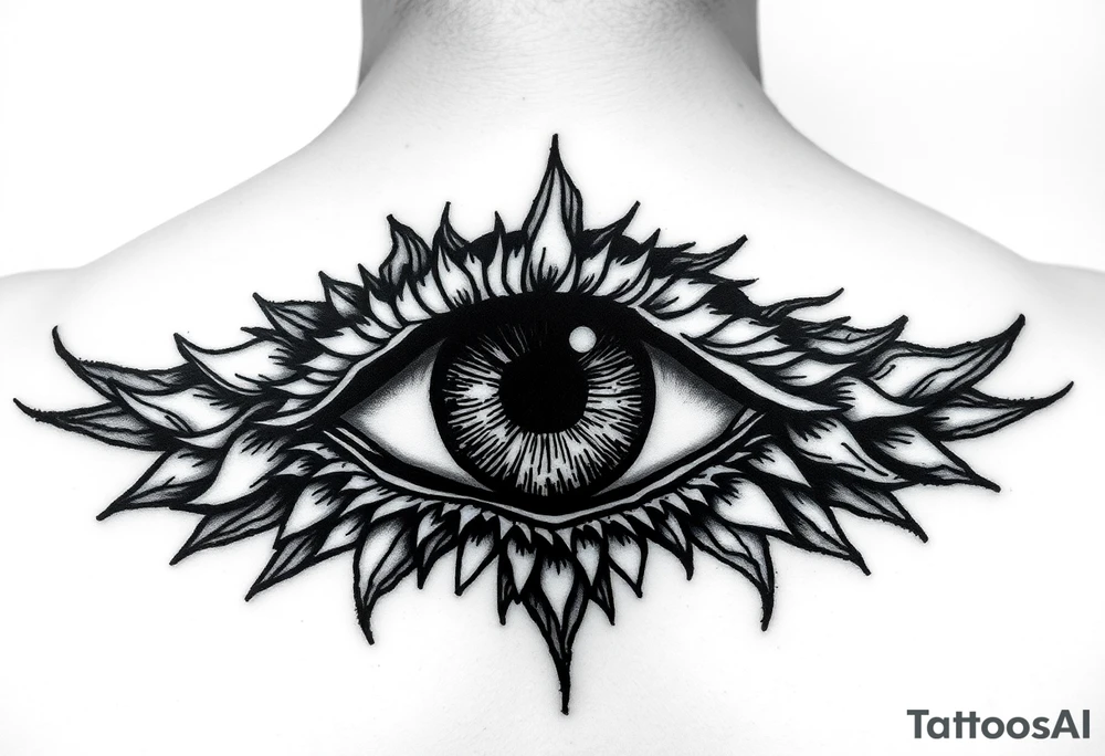 Powerful eye tattoo idea