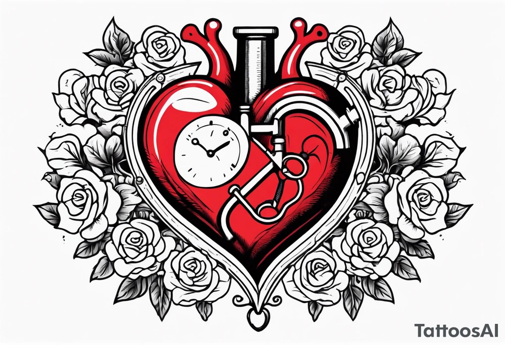heart with valves
old school vintage simple traditional design surrounded by vintage flowers


bold color simple tattoo idea