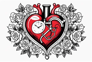 heart with valves
old school vintage simple traditional design surrounded by vintage flowers


bold color simple tattoo idea