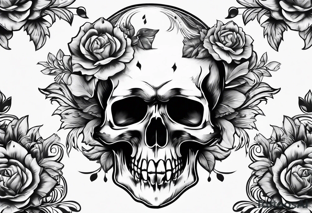 Krow on the skulls tattoo idea